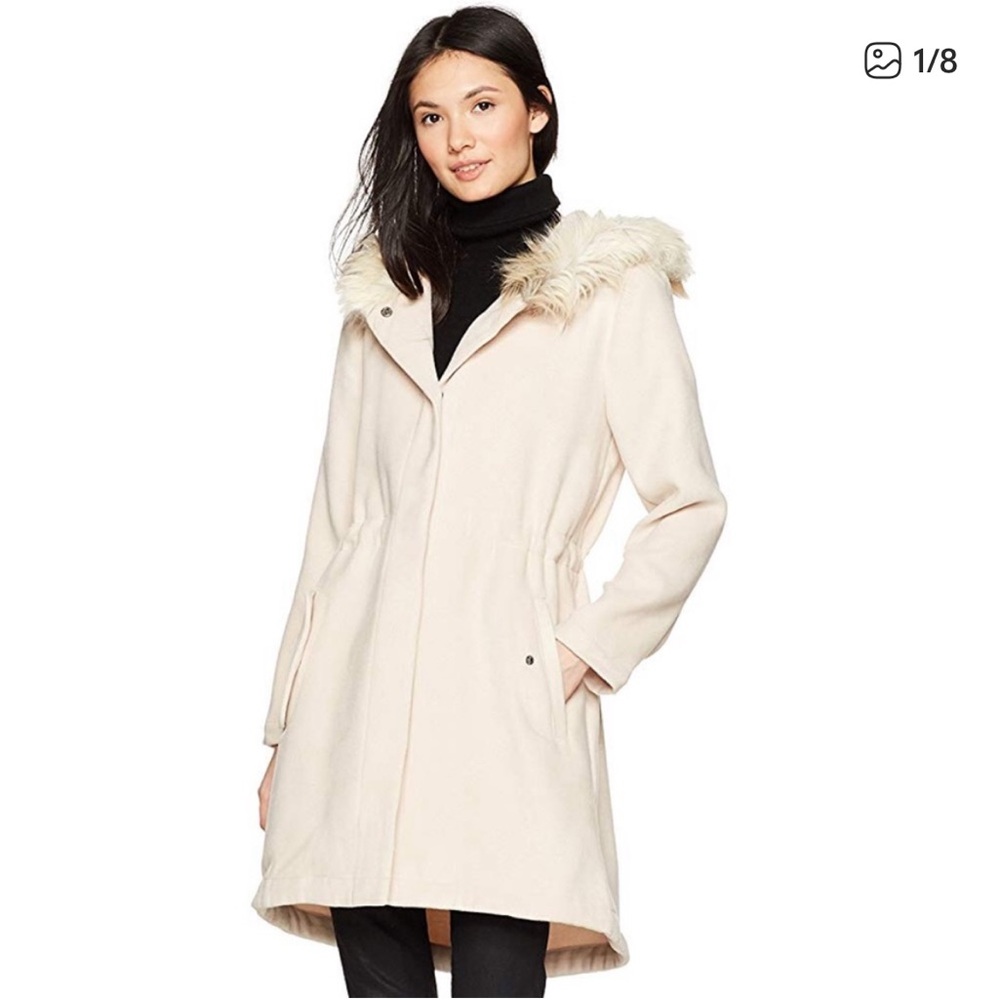 Women's Light Pink Hooded Coat